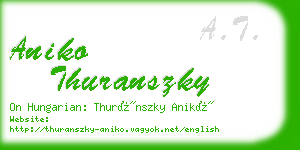 aniko thuranszky business card